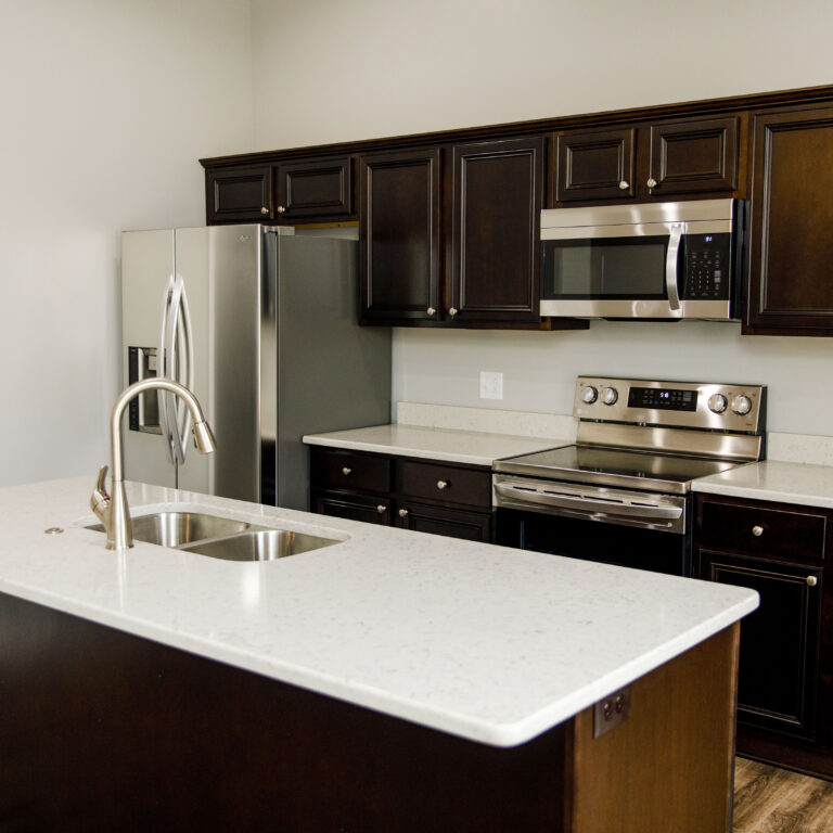 Kitchen of a Southern Meadows apartment for rent in Marion, Illinois